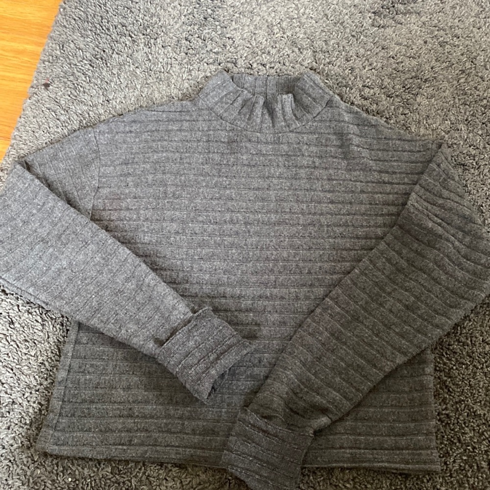 SOFTEST cowl neck dark grey sweater - Picture 1 of 2